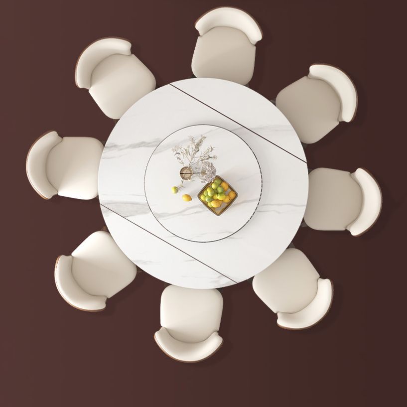 1/2/5/7 Pieces Round Glam Stone Furniture Standard Height Dining Table Set Clearhalo 'Dining Room Sets' 'Dining Tables & Seating' 'dining_room_set' 'furn' 'furn_dining_room_set' 'Furniture' 'furniture_dining_room_set' 'Kitchen & Dining Furniture' 'kitchen&dining_furn' 'kitchen' 1200x1200_bcf0c00c-2531-4a6e-b7c8-aaa234a2d32a