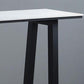 Mesa de bar de piedra sinterizada, mesa de comedor con base de trineo rectangular para cocina y sala de estar