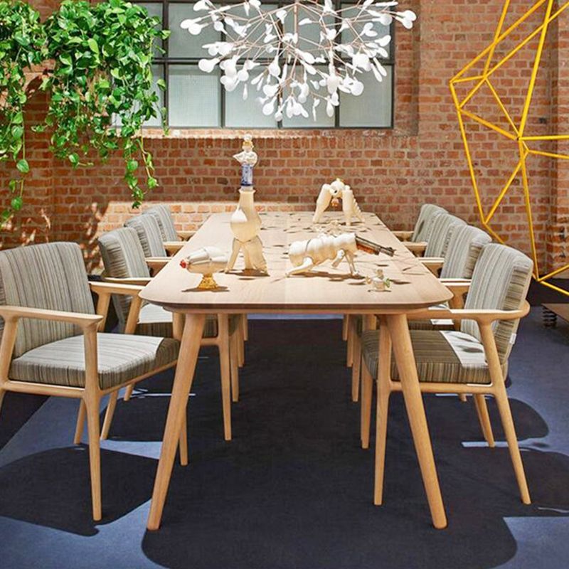 Rectangle Minimalist Dining Table Wood Color Fixed Table with Solid Wood Clearhalo ' dining_table' 'Dining Tables & Seating' 'Dining Tables' 'furn' 'furn_dining_table' 'Furniture' 'furniture_dining_table' 'Kitchen & Dining Furniture' 'kitchen&dining_furn' 'kitchen' 'kitchen_dining_table' 1200x1200_bcf3965b-71a1-453e-b74c-c81b2a9cf062