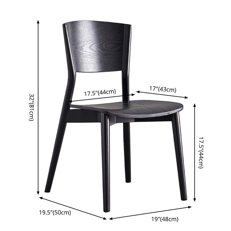 Wood Contemporary Side Dining Chairs with 4 Legs Dining Room Armless Chairs Clearhalo ' kitchen&dining_furn' 'Dining Chairs' 'Dining Tables & Seating' 'dining_chair' 'furn' 'furn_dining_chair' 'Furniture' 'furniture_dining_chair' 'Kitchen & Dining Furniture' 'kitchen' 1200x1200_bcf3ae5e-f480-4b48-a0b8-9cd8e858f8b4