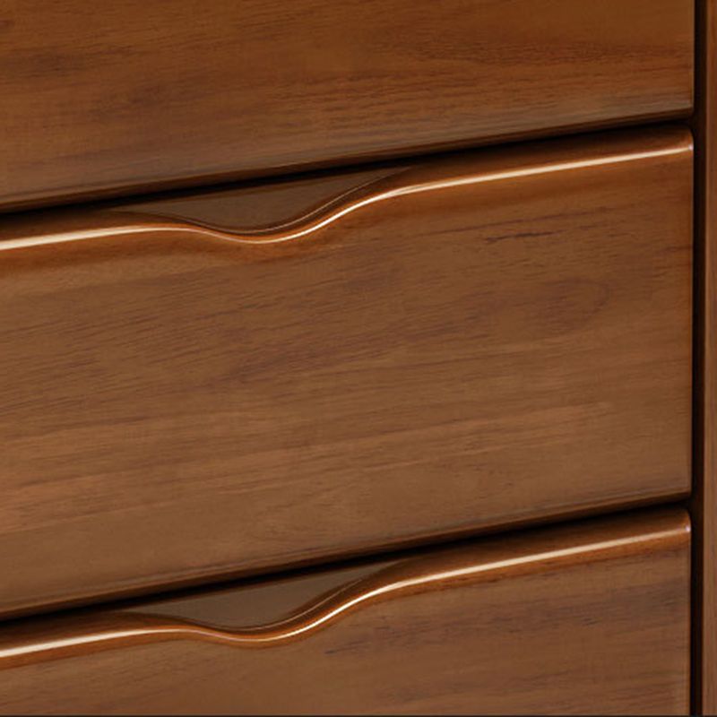 Mid-Century Modern Wooden Accent Cabinet with Drawer Brown Cabinet Clearhalo 'Cabinets & Chests' 'cabinets_chests' 'furn' 'furn_cabinets_chests' 'Furniture' 'Living Room Furniture' 1200x1200_bcf65998-2208-4d95-b7bb-6ef3036000a4