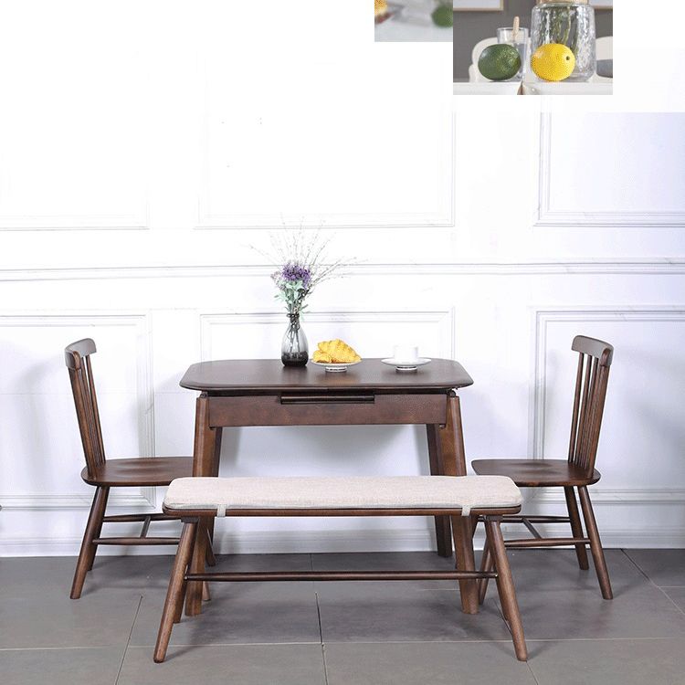 Minimalist Extendable Solid Wood Table Rectangle Shape Standard Dining Table for Kitchen Clearhalo ' dining_table' 'Dining Tables & Seating' 'Dining Tables' 'furn' 'furn_dining_table' 'Furniture' 'furniture_dining_table' 'Kitchen & Dining Furniture' 'kitchen&dining_furn' 'kitchen' 'kitchen_dining_table' 1200x1200_bcf69ff3-e1c1-43e6-9665-b2dba9a14b00