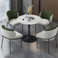 Round Tulip Base Modern Dining Table White Tone Fixed Table of Sintered Stone Clearhalo ' dining_table' 'Dining Tables & Seating' 'Dining Tables' 'furn' 'furn_dining_table' 'Furniture' 'furniture_dining_table' 'Kitchen & Dining Furniture' 'kitchen&dining_furn' 'kitchen' 'kitchen_dining_table' 1200x1200_bcf710c4-ae99-4963-a7a3-3266713cbd42
