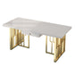 Metal Traditional Luxury Rectangle Indoor Table Sintered Stone Table for Kitchen and Dining Room Clearhalo ' dining_table' 'Dining Tables & Seating' 'Dining Tables' 'furn' 'furn_dining_table' 'Furniture' 'furniture_dining_table' 'Kitchen & Dining Furniture' 'kitchen&dining_furn' 'kitchen' 'kitchen_dining_table' 1200x1200_bcf9c128-c3dd-469e-883c-7541e1f1af83
