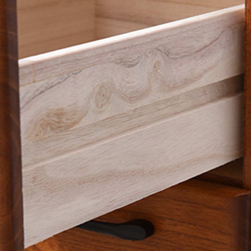 Coffre d'accent en bois massif avec tiroirs 23,62 "coffre de large sur roues