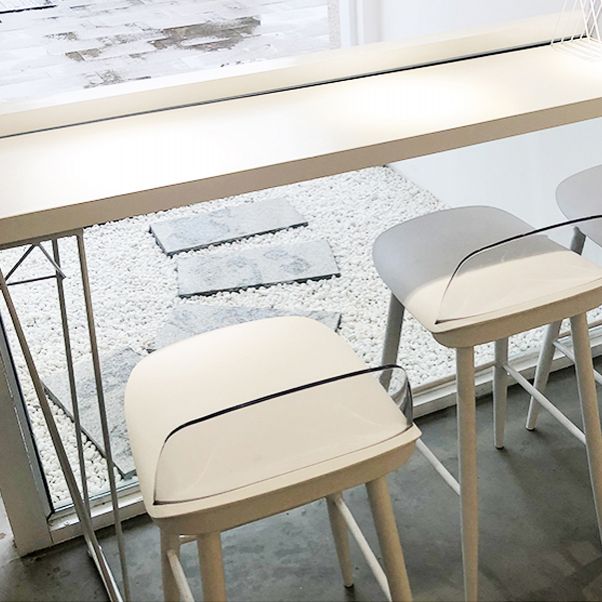 Modern White Counter Height Table Metal and Wood Indoor Rectangle Pub Bar Table Clearhalo 'Bar Furniture' 'Bar Tables' 'bar_tables' 'furn' 'furn_bar_tables' 'Furniture' 'furniture_bar_tables' 'Kitchen & Dining Furniture' 'kitchen&dining_furn' 'kitchen' 1200x1200_bcfadc03-0c5d-497c-a981-224ebfe36d88