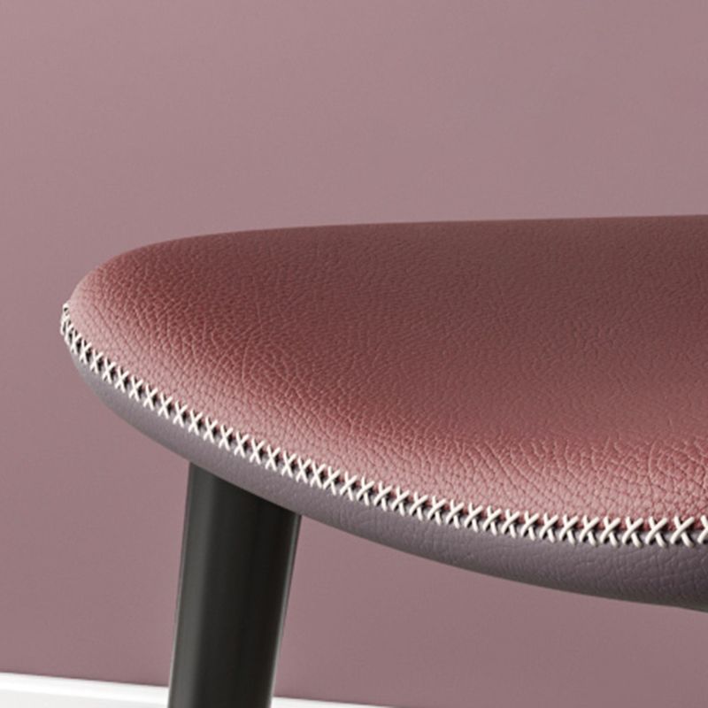 Glam Metal Dining Room Armless Chairs Wingback Parsons Chair for Restaurant Clearhalo ' kitchen&dining_furn' 'Dining Chairs' 'Dining Tables & Seating' 'dining_chair' 'furn' 'furn_dining_chair' 'Furniture' 'furniture_dining_chair' 'Kitchen & Dining Furniture' 'kitchen' 1200x1200_bcfce3f8-6418-4346-980f-5d496edb6115