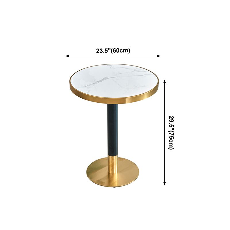 23.6-inch Traditional Luxury Table Dining Metal Pedestal Table Clearhalo ' dining_table' 'Dining Tables & Seating' 'Dining Tables' 'furn' 'furn_dining_table' 'Furniture' 'furniture_dining_table' 'Kitchen & Dining Furniture' 'kitchen&dining_furn' 'kitchen' 'kitchen_dining_table' 1200x1200_bcfd7bcb-a8fd-407e-b404-46699e789192