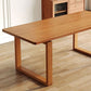 Modern Dining Table with Sled Base Rectangle Pine Solid Wood Table