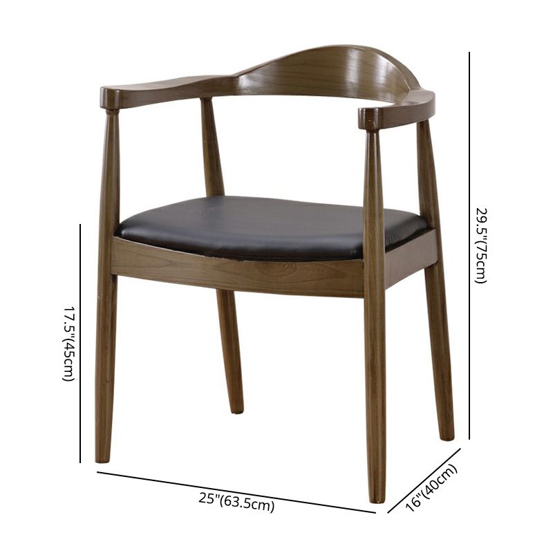 Scandinavian Style Wood Dining Chair Home Open Back Dining Side Chair with Arm Clearhalo ' kitchen&dining_furn' 'Dining Chairs' 'Dining Tables & Seating' 'dining_chair' 'furn' 'furn_dining_chair' 'Furniture' 'furniture_dining_chair' 'Kitchen & Dining Furniture' 'kitchen' 1200x1200_bd014060-f876-4956-8b1d-41e5e3b11ee8