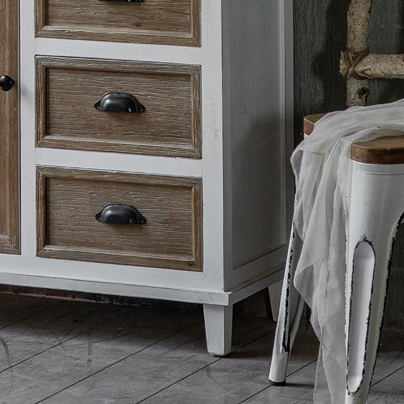 Rectangular Wood Cabinet Industrial Accent Chest in Distressed White Clearhalo 'Cabinets & Chests' 'cabinets_chests' 'furn' 'furn_cabinets_chests' 'Furniture' 'Living Room Furniture' 1200x1200_bd0162b4-53b3-40c9-a188-ce4c705766d6