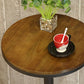 Industrial Black Iron Bar Table Wood 21.65" W Top Indoor Bistro Table with Pedestal Clearhalo 'Bar Furniture' 'Bar Tables' 'bar_tables' 'furn' 'furn_bar_tables' 'Furniture' 'furniture_bar_tables' 'Kitchen & Dining Furniture' 'kitchen&dining_furn' 'kitchen' 1200x1200_bd037bba-04b4-4c91-881a-f44609ad22c3