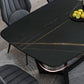 Modern 1/4/5/7 Pieces Black Dining Set Sintered Stone Dining Table Set with Leather Chairs Clearhalo 'Dining Room Sets' 'Dining Tables & Seating' 'dining_room_set' 'furn' 'furn_dining_room_set' 'Furniture' 'furniture_dining_room_set' 'Kitchen & Dining Furniture' 'kitchen&dining_furn' 'kitchen' 1200x1200_bd049be1-3a9e-4b9d-a801-0b2867ced3e2