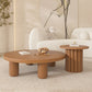 Table basse contemporaine en bois ou table de bout avec 4 pieds