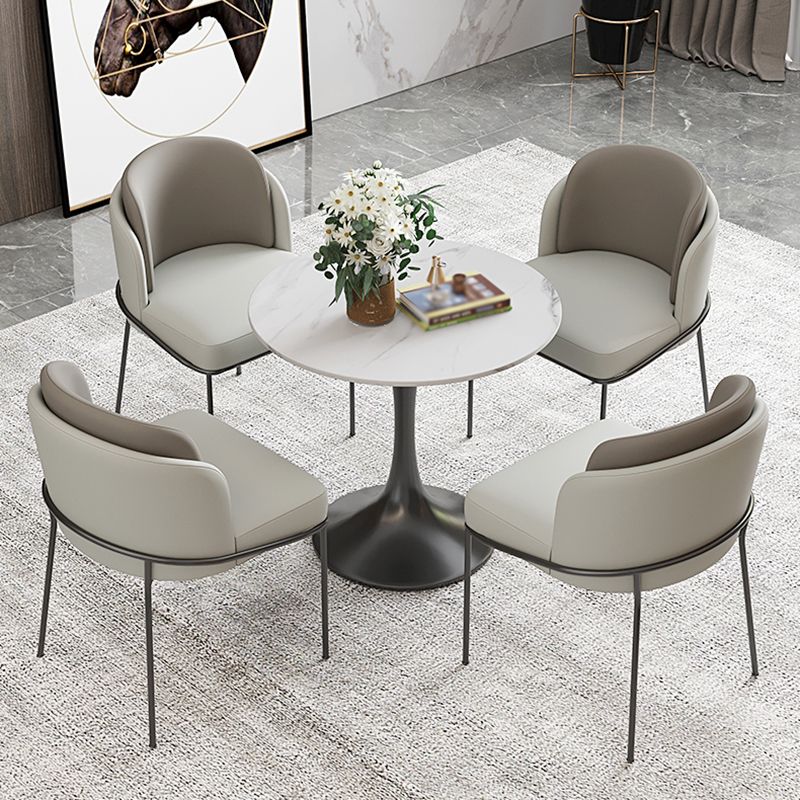 Contemporary 1/3/4/5 Pieces Dining Set Round Dining Room Table Set Clearhalo 'Dining Room Sets' 'Dining Tables & Seating' 'dining_room_set' 'furn' 'furn_dining_room_set' 'Furniture' 'furniture_dining_room_set' 'Kitchen & Dining Furniture' 'kitchen&dining_furn' 'kitchen' 1200x1200_bd059a77-5f91-4554-9960-9c4a1487a6a3