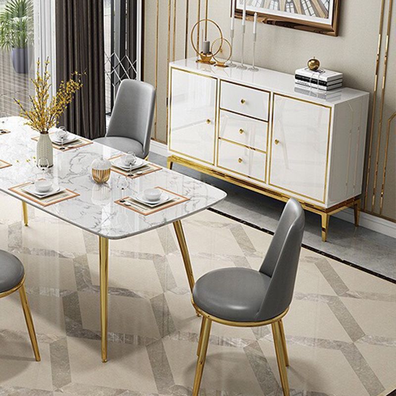 Glam Sideboard Buffet Mirrored 3 Drawers and 2 Doors Cabinets Buffet Sideboard Clearhalo 'buffet_sideboard' 'Buffets & Sideboards' 'furn' 'furn_buffet_sideboard' 'Furniture' 'Kitchen & Dining Furniture' 1200x1200_bd061d05-4d76-47e4-817f-931dfe32a4a6