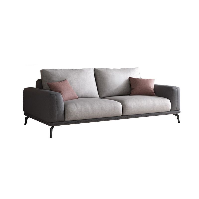 Sezionali posteriori del cuscino in pelle finto/divano con braccio quadrato per soggiorno