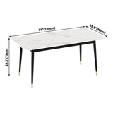 Industrial Home Sintered Stone Dining Table 4 Legs Base Rectangle Table Clearhalo ' dining_table' 'Dining Tables & Seating' 'Dining Tables' 'furn' 'furn_dining_table' 'Furniture' 'furniture_dining_table' 'Kitchen & Dining Furniture' 'kitchen&dining_furn' 'kitchen' 'kitchen_dining_table' 1200x1200_bd06686d-203a-455d-be4b-da85e404b63b