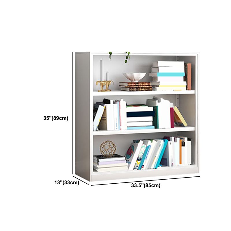 Closed Back Metal Bookshelf Modern Rectangle Storage Standard Bookshelf