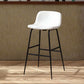 Kunstleder -Esshocker Industrial Barhocker mit schwarzer Metallbasis