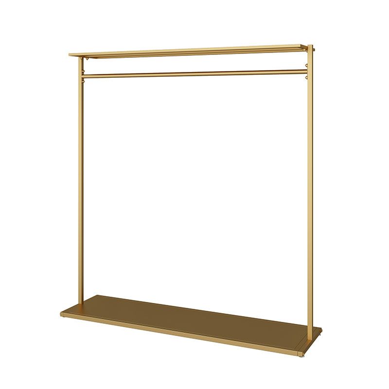 Rack de manteau simple pure couleur métallique en manteau autoportant avec étagères avec étagères