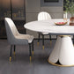 Contemporary Dining Room Dinner Table Pedestal Extendable Dining Table