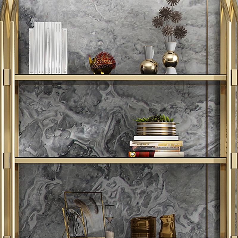 Glam Style Bookcase 12"W 79"H Open Back Bookshelf for Study Room Home Office Clearhalo 'Bookcases' 'furn' 'furn_bookcases' 'Furniture' 'furniture_bookcases' 'kitchen' 'kitchen_bookcases' 'Living Room Furniture' 'Office Furniture' 1200x1200_bd089051-538e-4631-ad7e-cab4ec2d30db