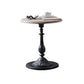Round Wood Top Coffee Table Iron Pedestal Cocktail Table - Distressed Surface Treatment Clearhalo 'Coffee & Accent Tables' 'Coffee Tables' 'coffee_tables' 'furn' 'furn_coffee_tables' 'Furniture' 'Living Room Furniture' 1200x1200_bd09f55c-9414-4074-8c66-f85bdcd5531a