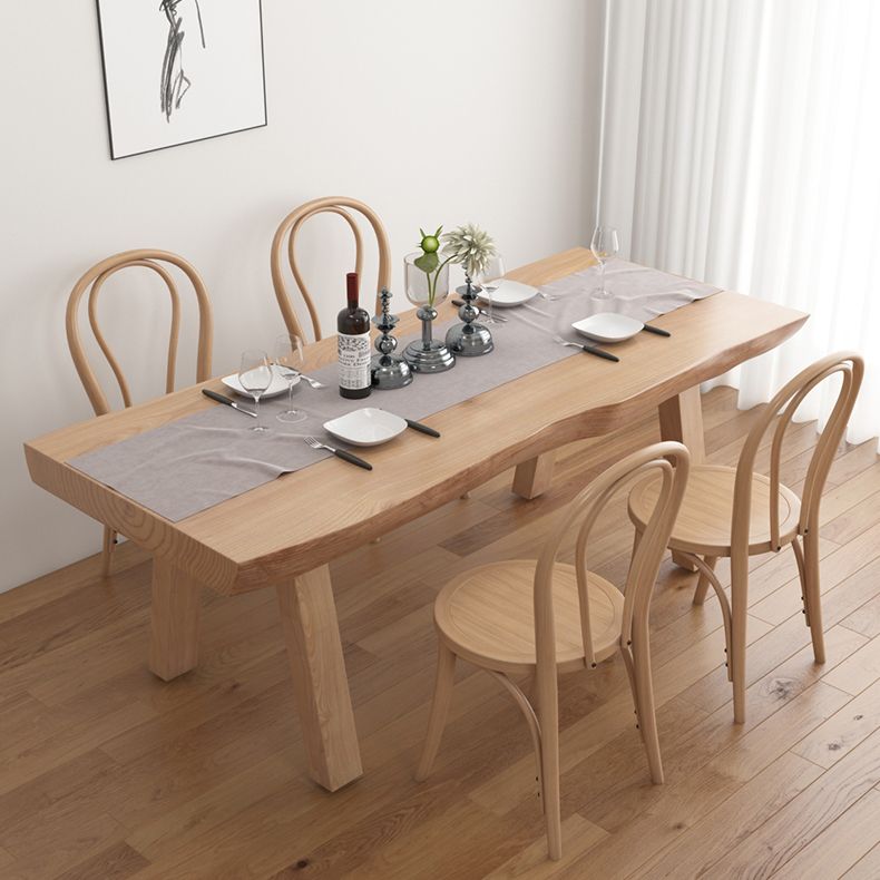 Juego de comedor moderno de 1/4/5/6 piezas, juego de mesa de comedor rectangular de madera de pino