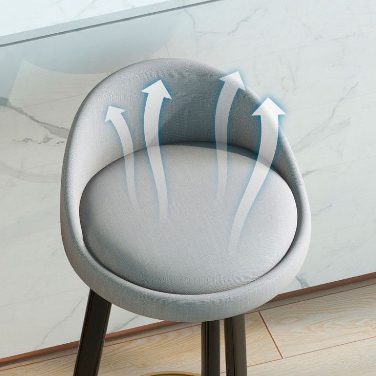 Low Back Footrest Upholstered Home Stool Glam 27-inch Matte Finish Barstool Clearhalo 'Bar Furniture' 'Bar Stools' 'bar_stools' 'furn' 'furn_bar_stools' 'Furniture' 'furniture_bar_stools' 'Kitchen & Dining Furniture' 1200x1200_bd0a69f7-fc2c-4dae-bb18-9a9dc37757c4