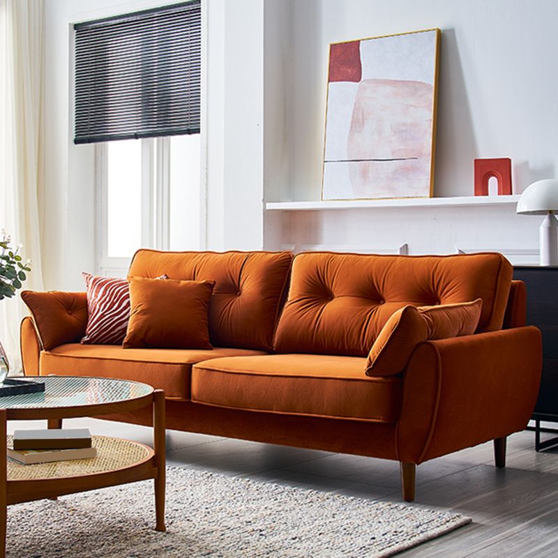 Contemporary Standard Flared Arm Sofa Convertible Sofa, 63.38" W x 35.82" D x 34.64" H Clearhalo 'furn' 'furn_sofas' 'Furniture' 'Living Room Furniture' 'Sofa' 'sofas' 1200x1200_bd0af9d4-bc87-483b-823a-58eac9234eb1