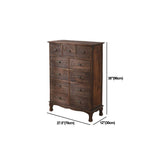 茶色の収納チェストドレッサー伝統的なスタイルの垂直保管チェスト引き出し付き