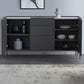 Grey Engineered Wood Sideboard Modern Stone Countertop Buffet with Drawer for Dining Room Clearhalo 'buffet_sideboard' 'Buffets & Sideboards' 'furn' 'furn_buffet_sideboard' 'Furniture' 'Kitchen & Dining Furniture' 1200x1200_bd0b59b9-13d2-4e1c-8722-04d3bfe7fa5a
