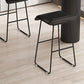 Scandinavian Leather Metal Counter Stools Low Back Bar Stools with Solid Wave Seat Clearhalo 'Bar Furniture' 'Bar Stools' 'bar_stools' 'furn' 'furn_bar_stools' 'Furniture' 'furniture_bar_stools' 'Kitchen & Dining Furniture' 1200x1200_bd0ba570-59b5-4e02-b54f-ba4bddf0766b