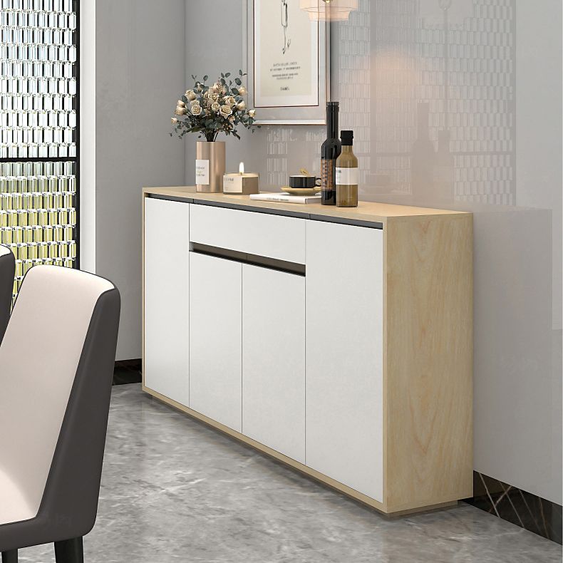 Artificial Wood Living Room Sideboard Cabinet Modern Credenza with Storages and Drawer Clearhalo 'buffet_sideboard' 'Buffets & Sideboards' 'furn' 'furn_buffet_sideboard' 'Furniture' 'furniture_buffet_sideboard' 'Kitchen & Dining Furniture' 1200x1200_bd0bd47c-b43a-4e4e-8e75-119fab75446d