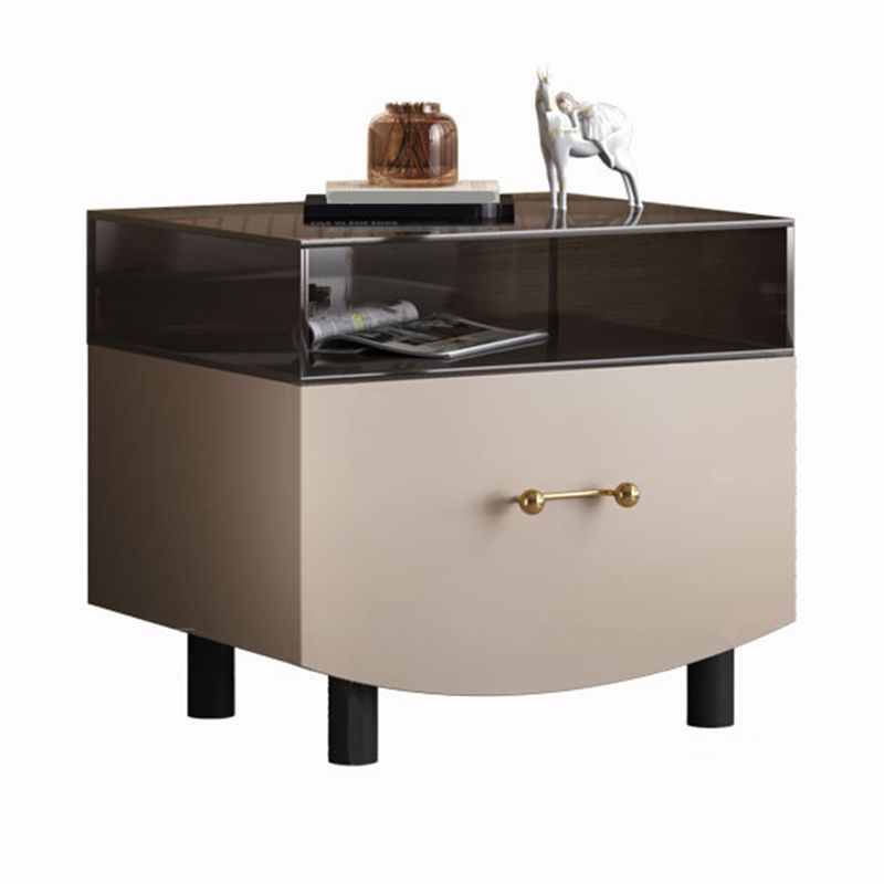 Montilla de noche acrílica contemporánea 21.65 pulgadas de altura Mesa de noche giratoria