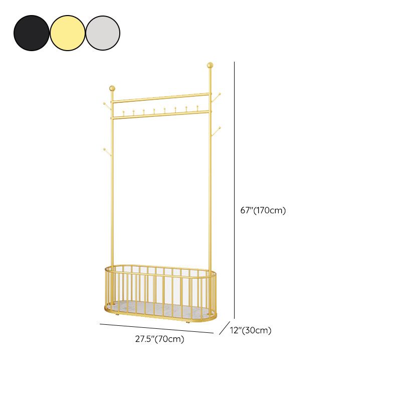 Luxueux cintre de couche métallique couleur couleur crochets debout cordage de moteur de conception