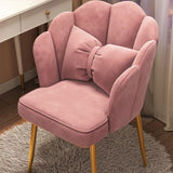 Contemporary Metal Side Chair Home Upholstered Arm Crown Top Back Chair Clearhalo ' kitchen&dining_furn' 'Dining Chairs' 'Dining Tables & Seating' 'dining_chair' 'furn' 'furn_dining_chair' 'Furniture' 'furniture_dining_chair' 'Kitchen & Dining Furniture' 'kitchen' 1200x1200_bd0d65ed-0dc5-4654-9591-ec73c06046a4