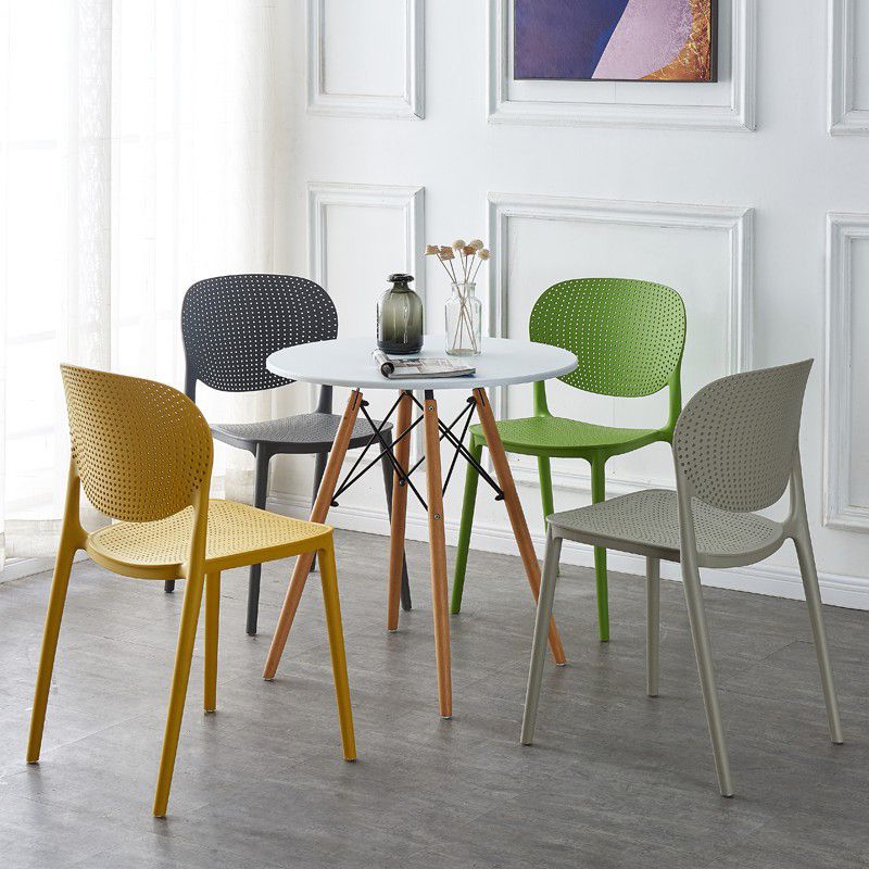 Glam Style Plastic Side Chair Matte Finish Open Back Dining Chair for Dinning Room Clearhalo ' kitchen&dining_furn' 'Dining Chairs' 'Dining Tables & Seating' 'dining_chair' 'furn' 'furn_dining_chair' 'Furniture' 'furniture_dining_chair' 'Kitchen & Dining Furniture' 'kitchen' 1200x1200_bd0f03a0-8525-4709-a3c0-542d8e57a27b
