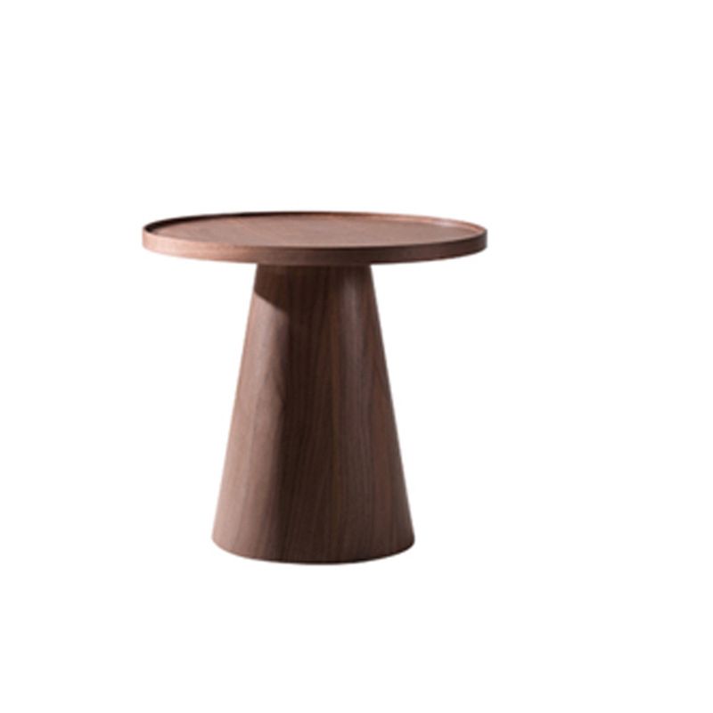 Mesa de altura pedestal de madera sólida redonda de la sala de estar escandinava