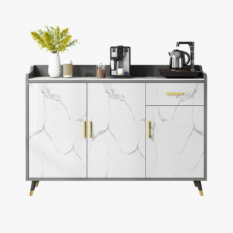 Glam Stone Sideboard Scaffali regolabili per la sala da pranzo Cucina Sideboard
