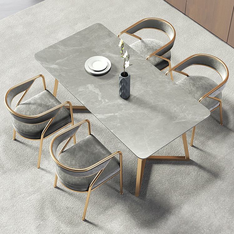 1/4/5/7 Pcs Metal Scandinavian Dining Room Set with Rectangle Table Dining Set Clearhalo 'Dining Room Sets' 'Dining Tables & Seating' 'dining_room_set' 'furn' 'furn_dining_room_set' 'Furniture' 'furniture_dining_room_set' 'Kitchen & Dining Furniture' 'kitchen&dining_furn' 'kitchen' 1200x1200_bd11f807-737a-4326-b3e2-c7bf8bdaaf87