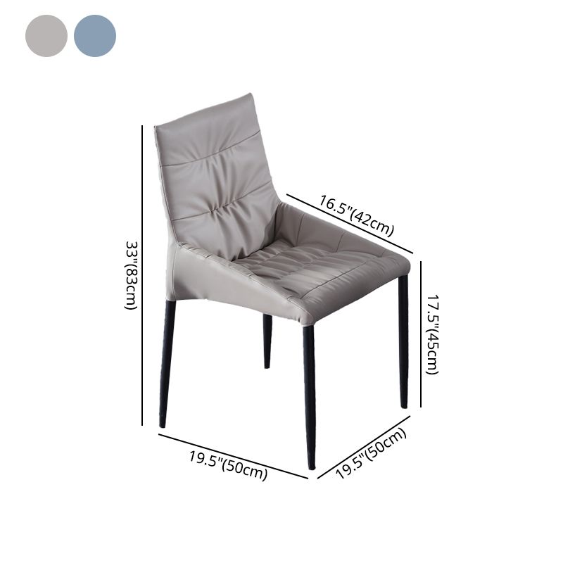 Contemporary Home Side Chair Solid Back Metal Upholstered Dining Room Chair (Set of 2) Clearhalo ' kitchen&dining_furn' 'Dining Chairs' 'Dining Tables & Seating' 'dining_chair' 'furn' 'furn_dining_chair' 'Furniture' 'furniture_dining_chair' 'Kitchen & Dining Furniture' 'kitchen' 1200x1200_bd131da2-046e-44af-b714-3a1518106b56