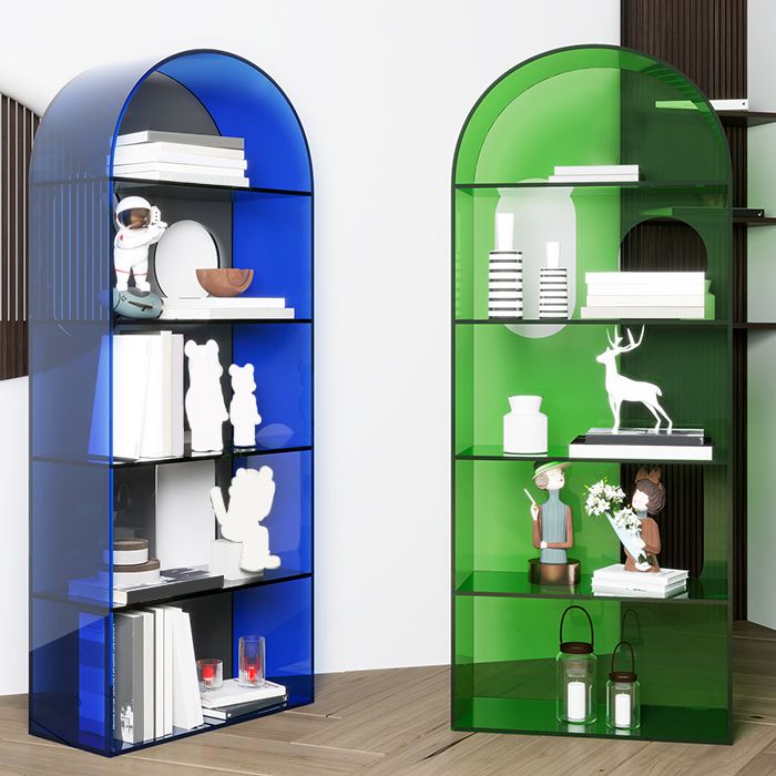 Closed Back Standard Bookshelf Acrylic Bookcase with Rectangular Shelves Clearhalo 'Bookcases' 'furn' 'furn_bookcases' 'Furniture' 'Office Furniture' 1200x1200_bd15d81e-5b7b-4a73-a943-650d0ad6b22c