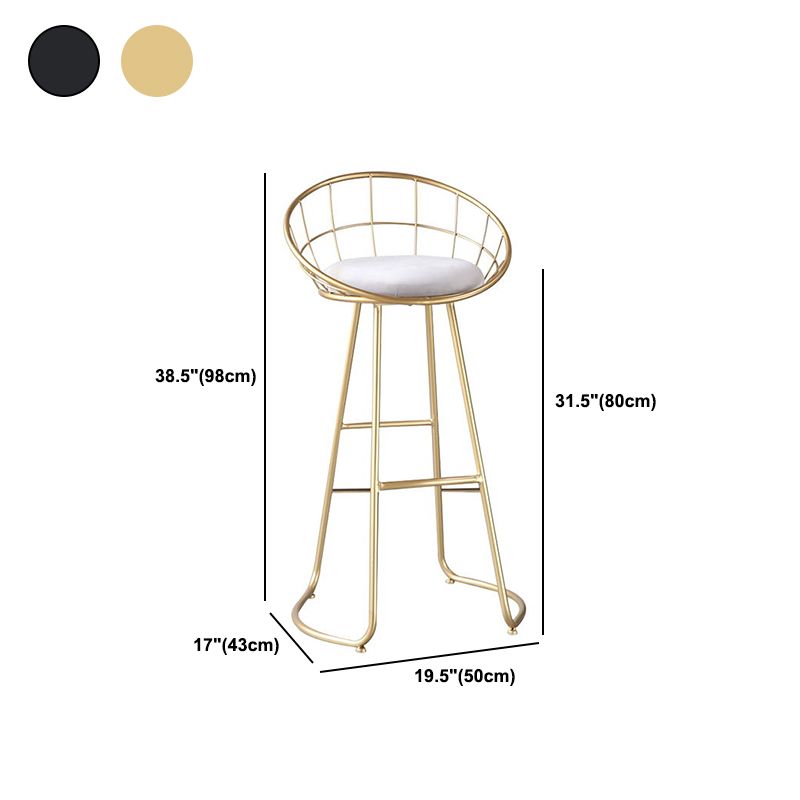 Finitura opaca contemporanea sgabello da bar in ferro footrest sgabello