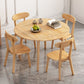 Contemporary Round Dining Table Rubberwood Solid Wood Table with 4 Legs for Dining Room Clearhalo ' dining_table' 'Dining Tables & Seating' 'Dining Tables' 'furn' 'furn_dining_table' 'Furniture' 'furniture_dining_table' 'Kitchen & Dining Furniture' 'kitchen&dining_furn' 'kitchen' 'kitchen_dining_table' 1200x1200_bd174cac-78e7-4a0d-a7d3-de4717dacf07