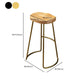 Tabouret de comptoir en bois de style contemporain Tabouret de bar sans dossier avec pieds en métal