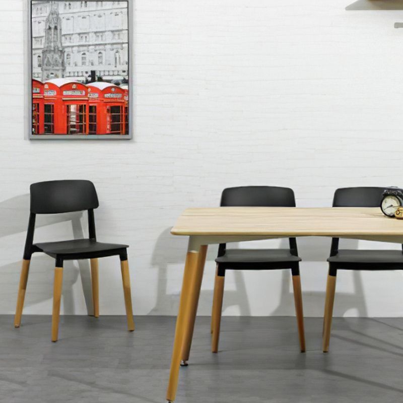 Dining Room Armless Chairs Open Back Solid Wood Legs Chair for Kitchen Clearhalo 'Dining Chairs' 'Dining Tables & Seating' 'dining_chair' 'furn' 'furn_dining_chair' 'Furniture' 'Kitchen & Dining Furniture' 1200x1200_bd18e027-1002-49d7-a93a-c9bca14ccdb6