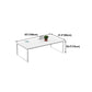 Solid Wood Contemporary Rectangular Dining Table White Indoor Table with Sled Base Clearhalo ' dining_table' 'Dining Tables & Seating' 'Dining Tables' 'furn' 'furn_dining_table' 'Furniture' 'furniture_dining_table' 'Kitchen & Dining Furniture' 'kitchen&dining_furn' 'kitchen' 'kitchen_dining_table' 1200x1200_bd198bec-e68e-40ed-9a32-354d8fe69e5c