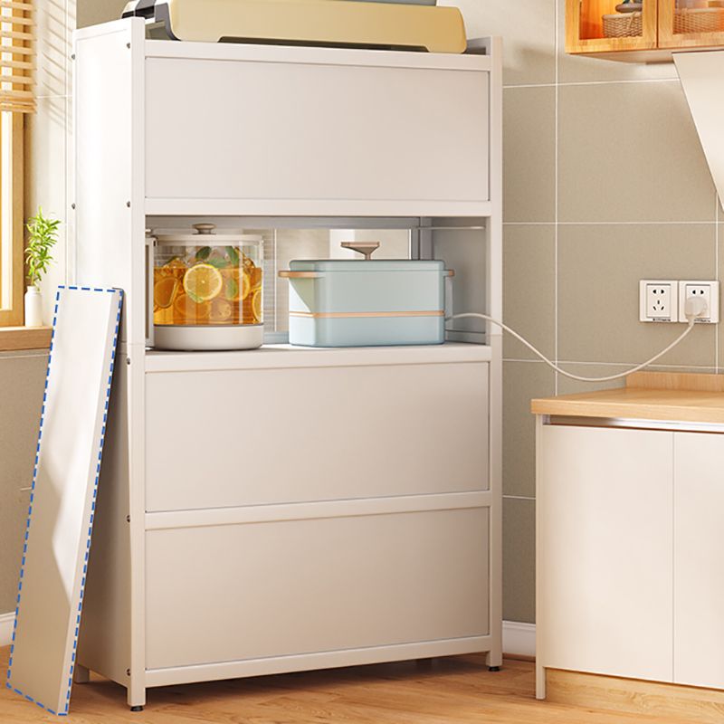 Dining Room Minimalism Buffet Server Glass Doors Metal Frame Dining Server Clearhalo 'buffet_sideboard' 'Buffets & Sideboards' 'furn' 'furn_buffet_sideboard' 'Furniture' 'Kitchen & Dining Furniture' 1200x1200_bd19c31c-d016-47e8-8ec7-86f8dbc459b4